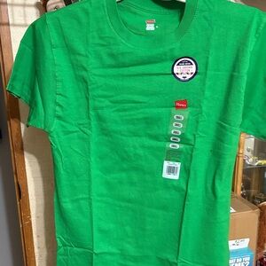 Hanes Bright Green Crew Neck Tee